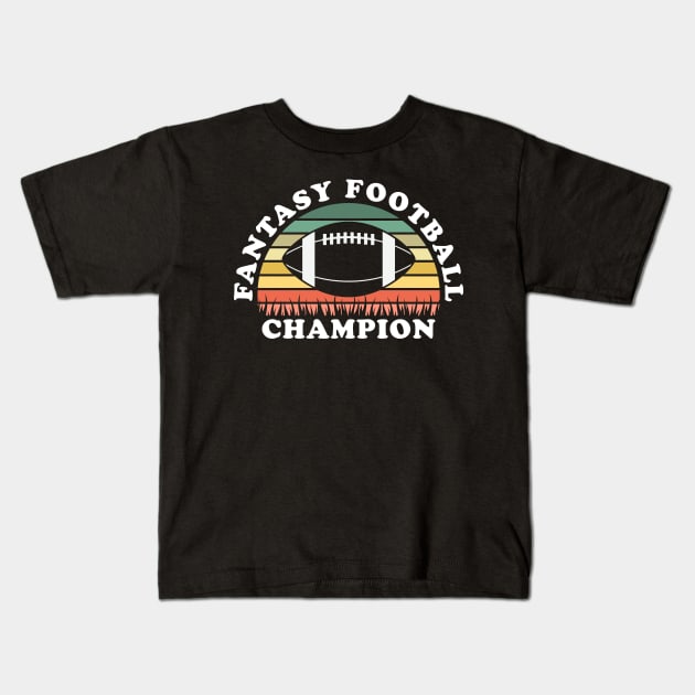 Fantasy Football Champion Kids T-Shirt by teecloud